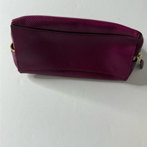 Coach Deep Purple Leather Pouch with Gold Accents - Picture 6 of 7